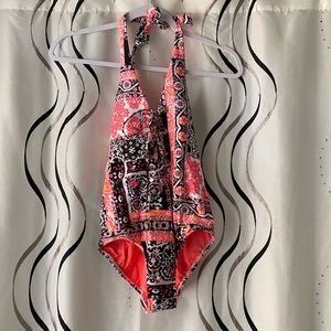 NWOT low back one piece swim suit